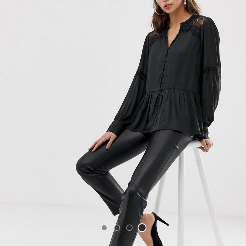 ASOS black lace blouse